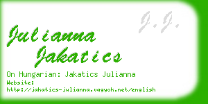 julianna jakatics business card